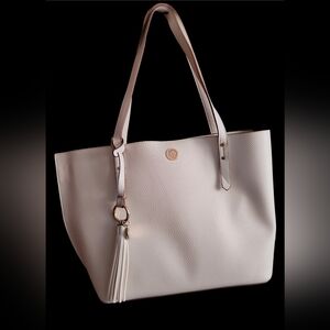 Anne Klein Elegant Winter White Tote Bag